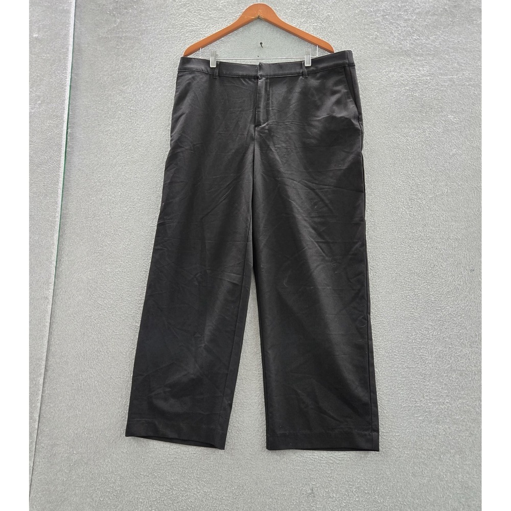 Torrid Women Pants 14 Black Dress Wide Leg Trousers High Rise 29" Inseam NWT